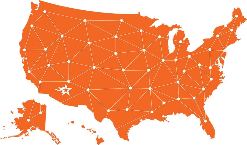 Firestar Branding nationwide reach map
